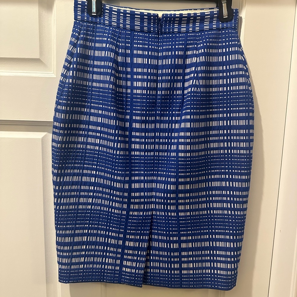 Banana Republic Blue and White Pencil Skirt
